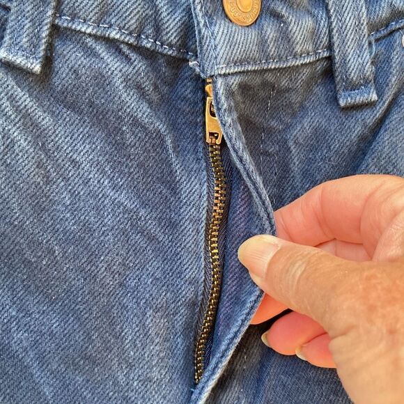 Vintage 505 Boys Orange Tab Levi’s Classic Fit Dark Wash Boys 12 Reg 70’s USA - Picture 6 of 12